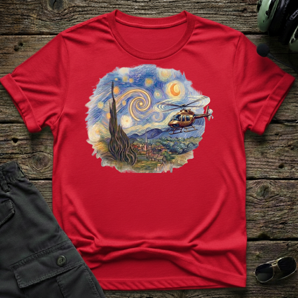 Starry Copter T-shirt — aviation apparel