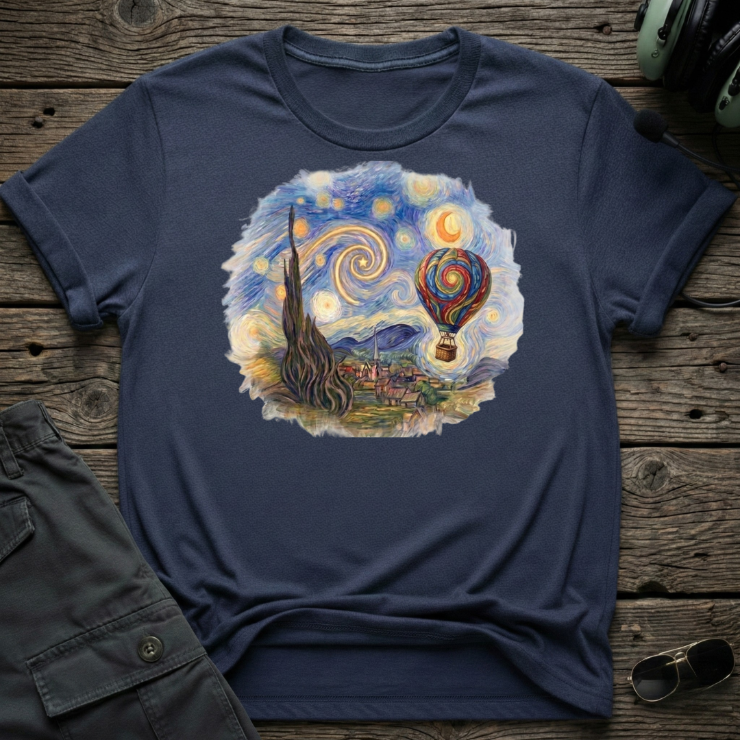 Starry Balloon T-shirt — aviation t-shirt