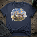 Starry Cirrus lifestyle shot - Gildan 64000 ring-spun cotton aviation shirt