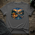 Bush Camping front view - premium aviation tee for pilots