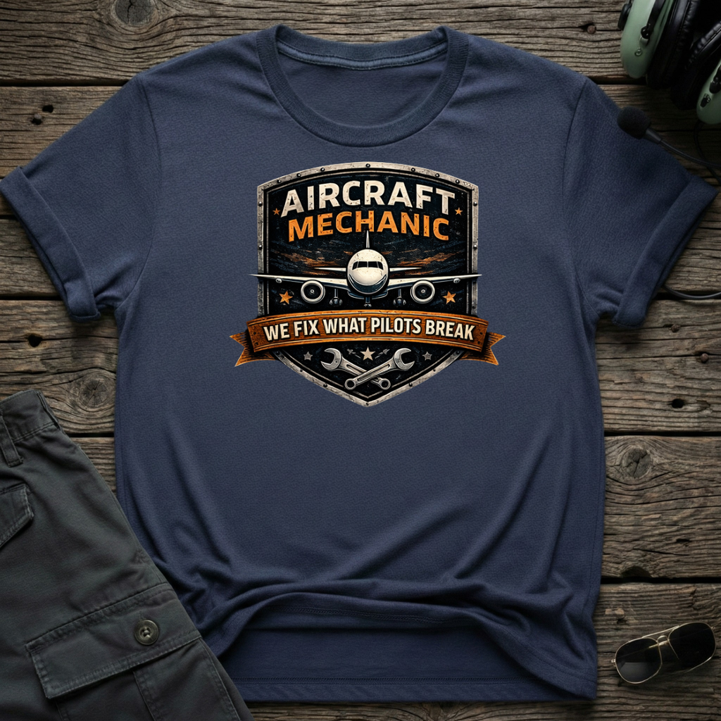 Fixing What Pilots Break T-shirt — aviation apparel