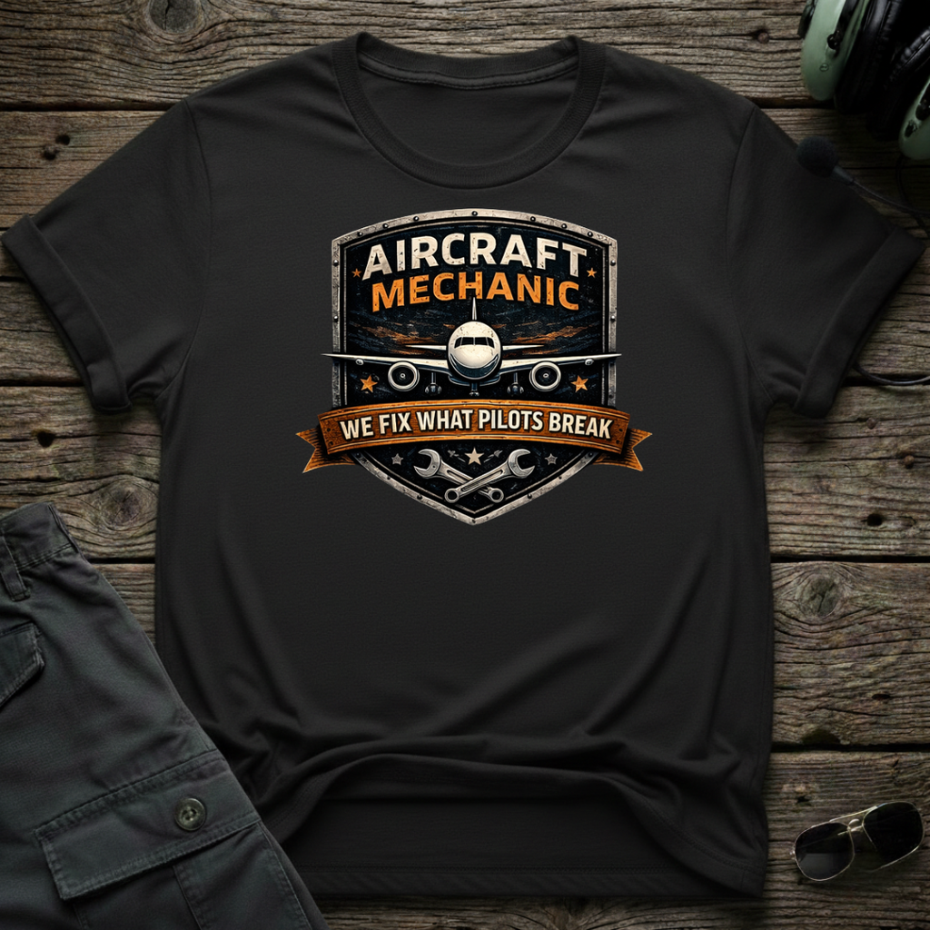 Fixing What Pilots Break T-shirt — aviation apparel