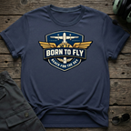 Born to Fly lifestyle shot - Gildan 64000 ring-spun cotton aviation shirt