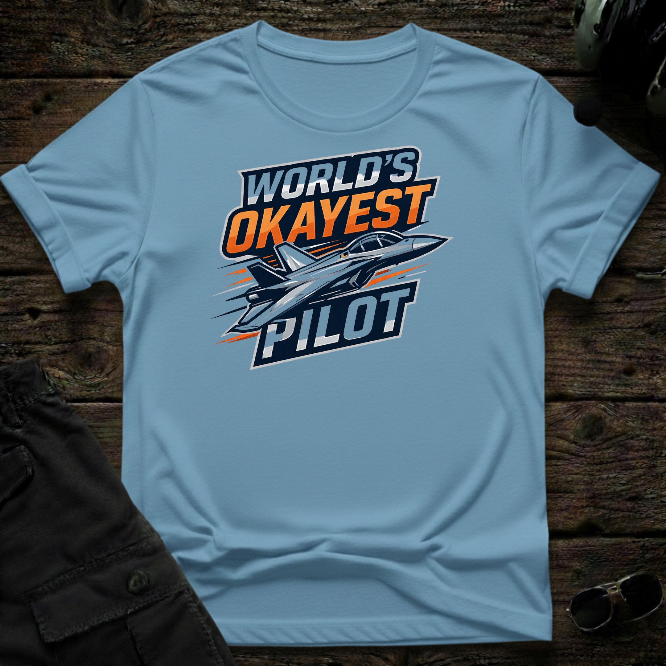 Worlds Okayest Pilot T-shirt — aviation apparel