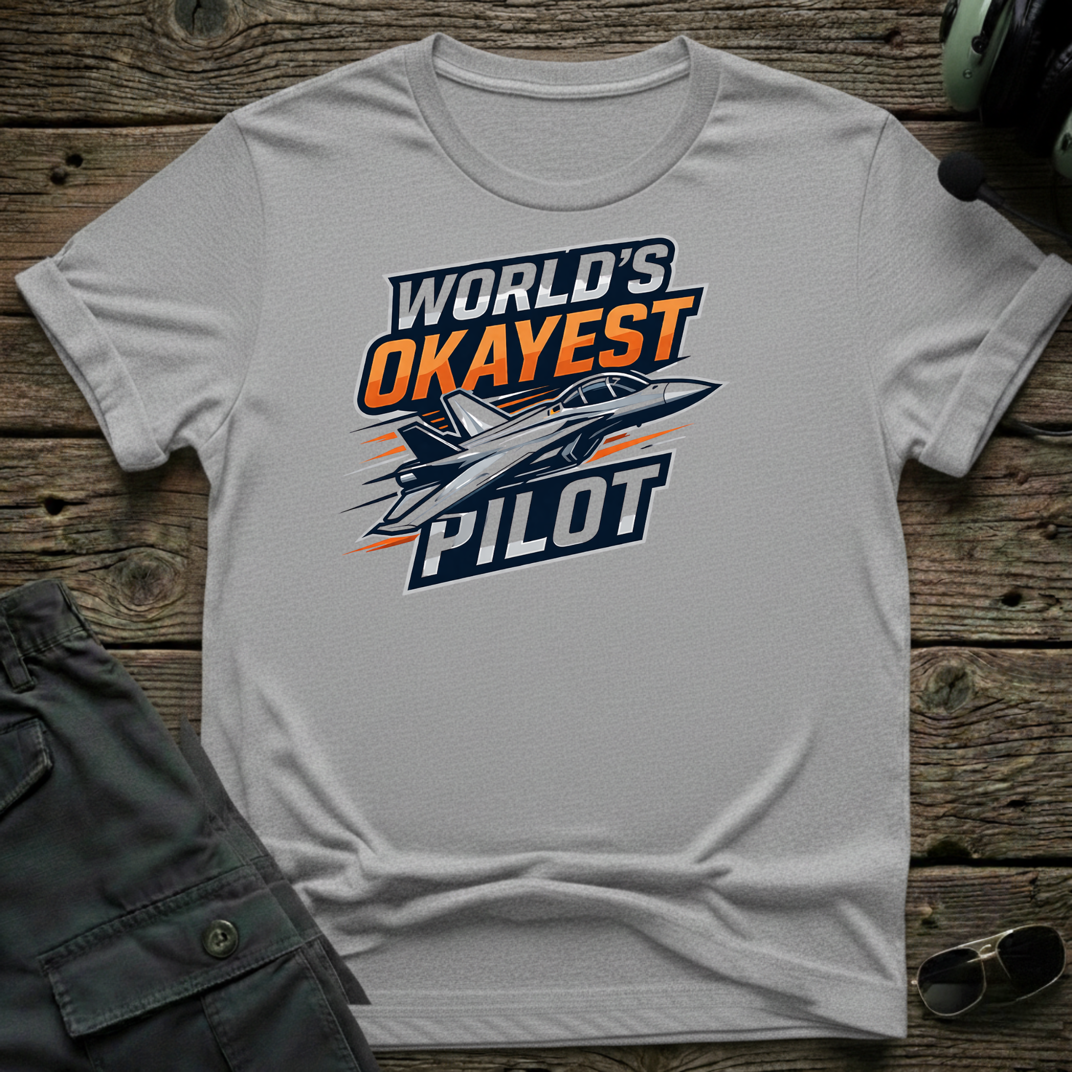 Worlds Okayest Pilot - Cleared4Tees premium aviation apparel