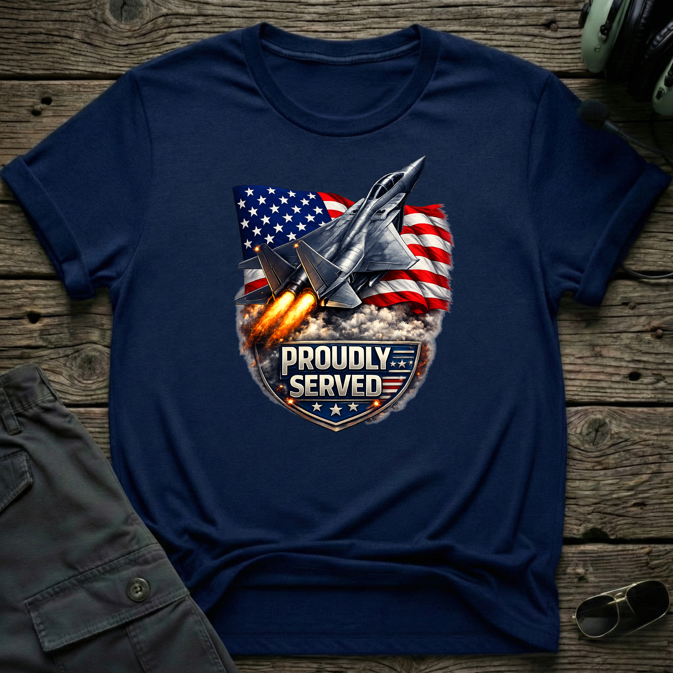 Proudly Served - Cleared4Tees premium aviation apparel