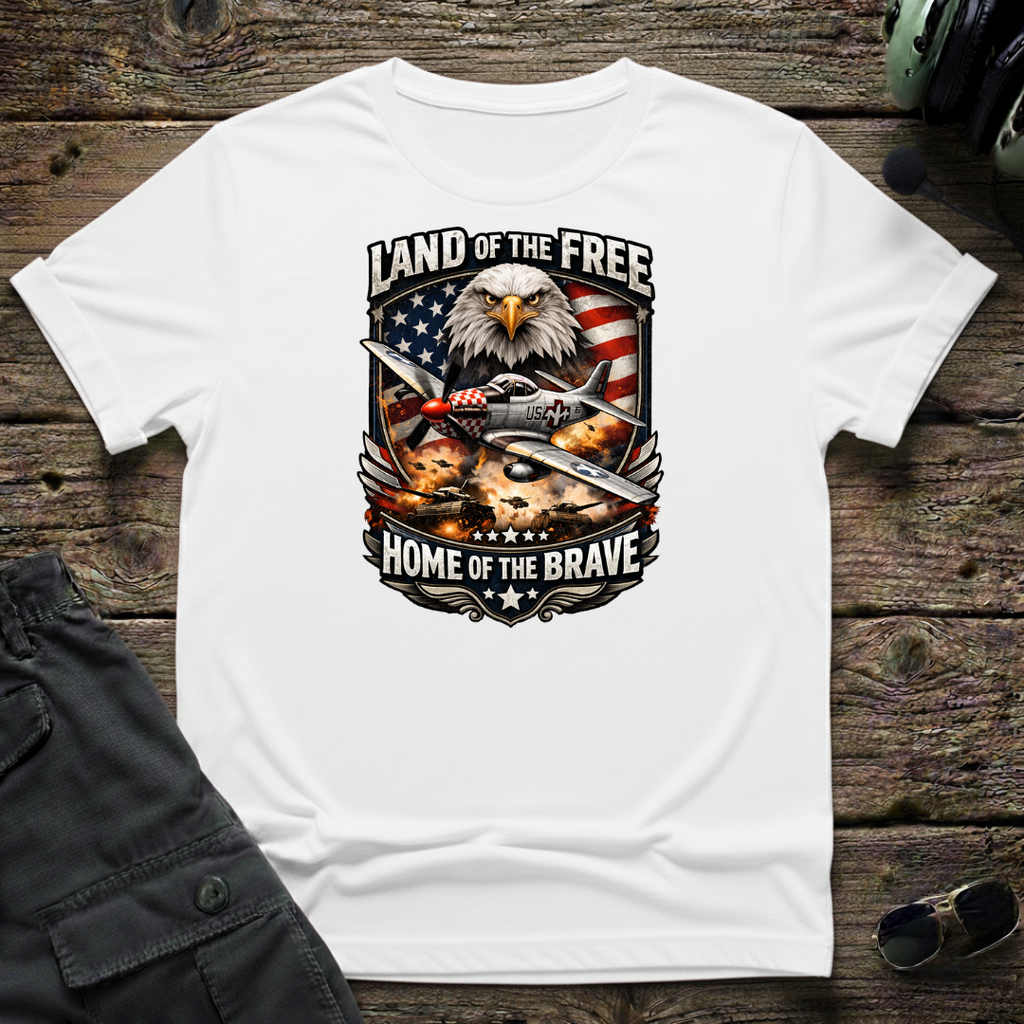 Land of the Free unisex t-shirt - perfect gift for aviation lovers