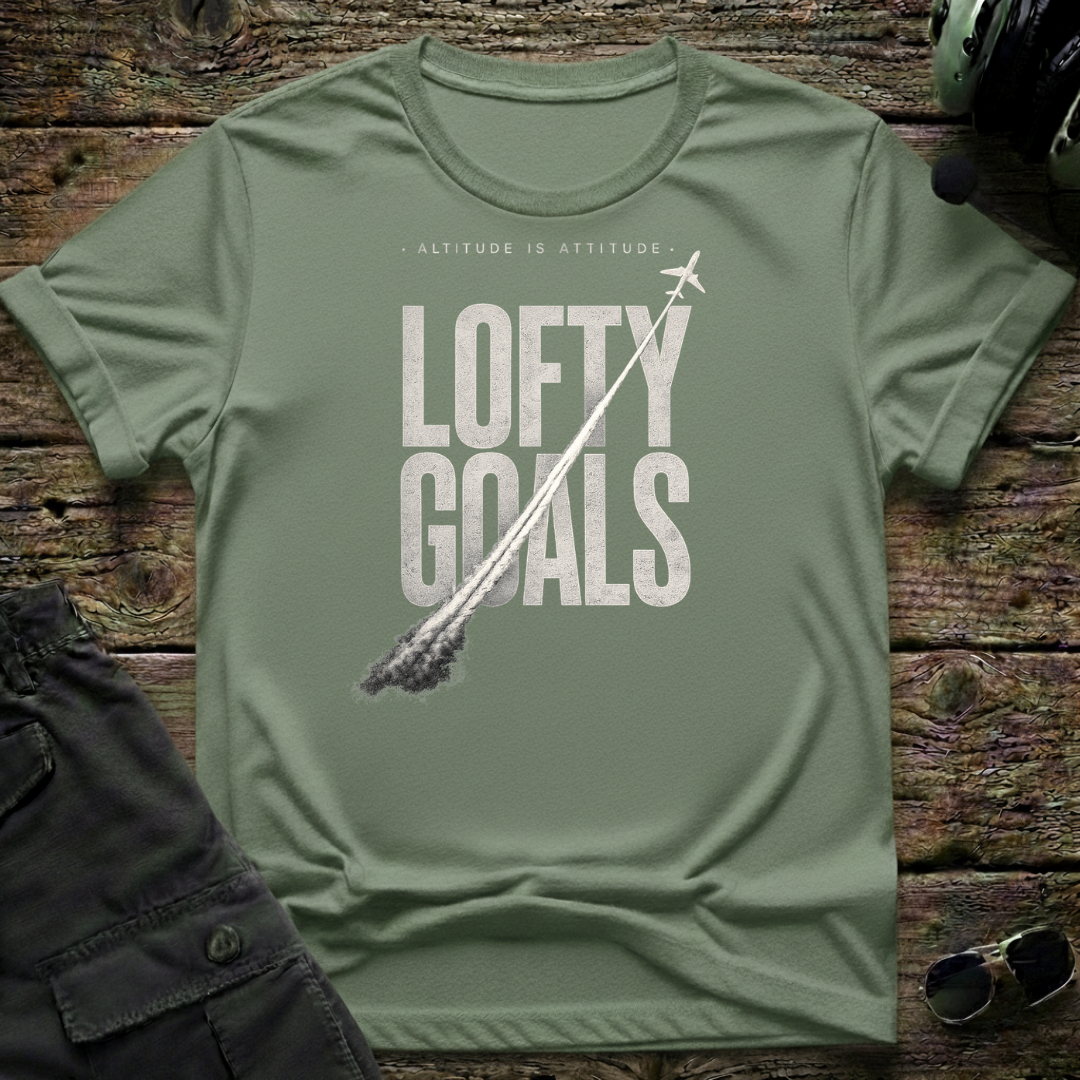 Lofty Goals Contrails T-shirt — aviation apparel