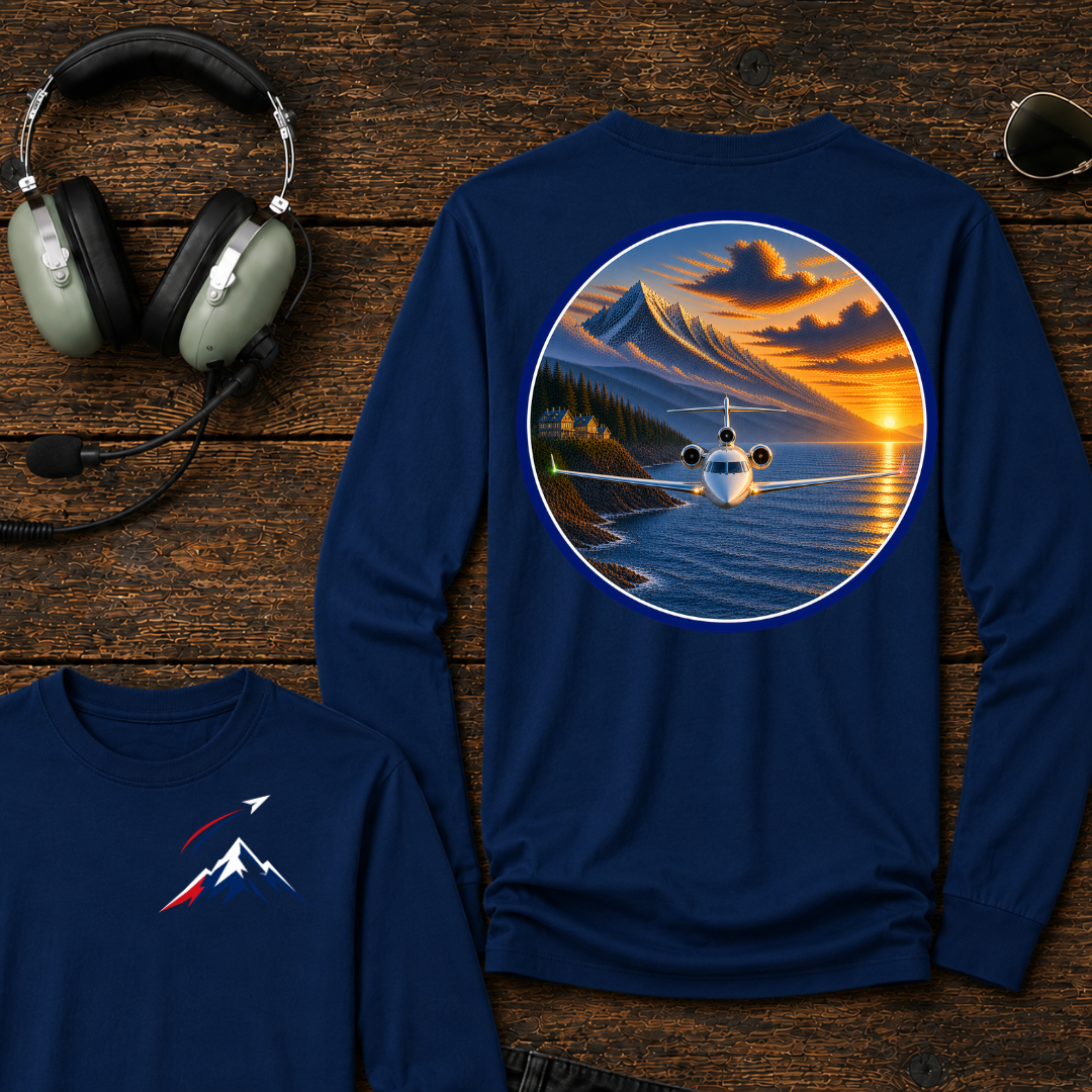 Falcon Sunset Long Sleeve — aviation t-shirt