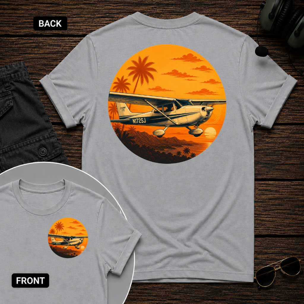 C-172 Tropic Sunset SS 2 Sided T-shirt