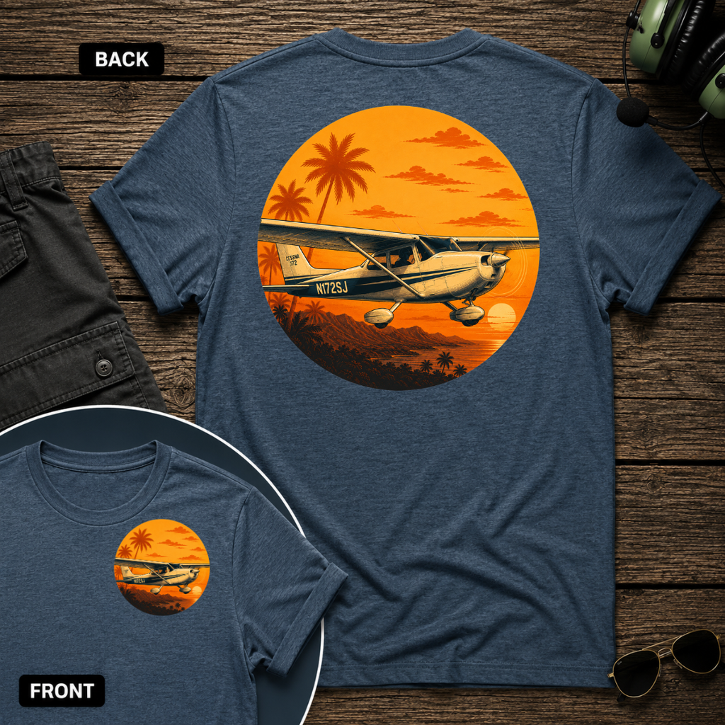 C-172 Tropic Sunset SS 2 Sided T-shirt