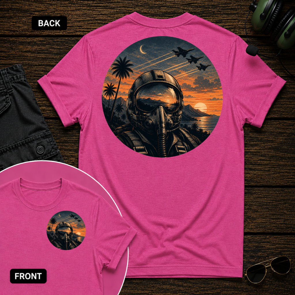 Fighter Pilot Golden Hour SS 2 Sided T-shirt
