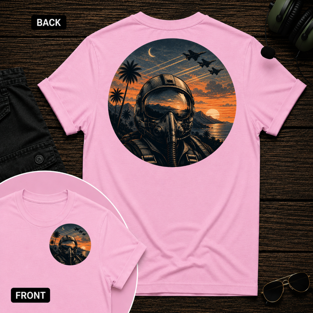 Fighter Pilot Golden Hour SS 2 Sided T-shirt