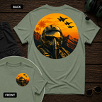 Fighter Pilot Tropic Sunset SS 2 Sided T-shirt