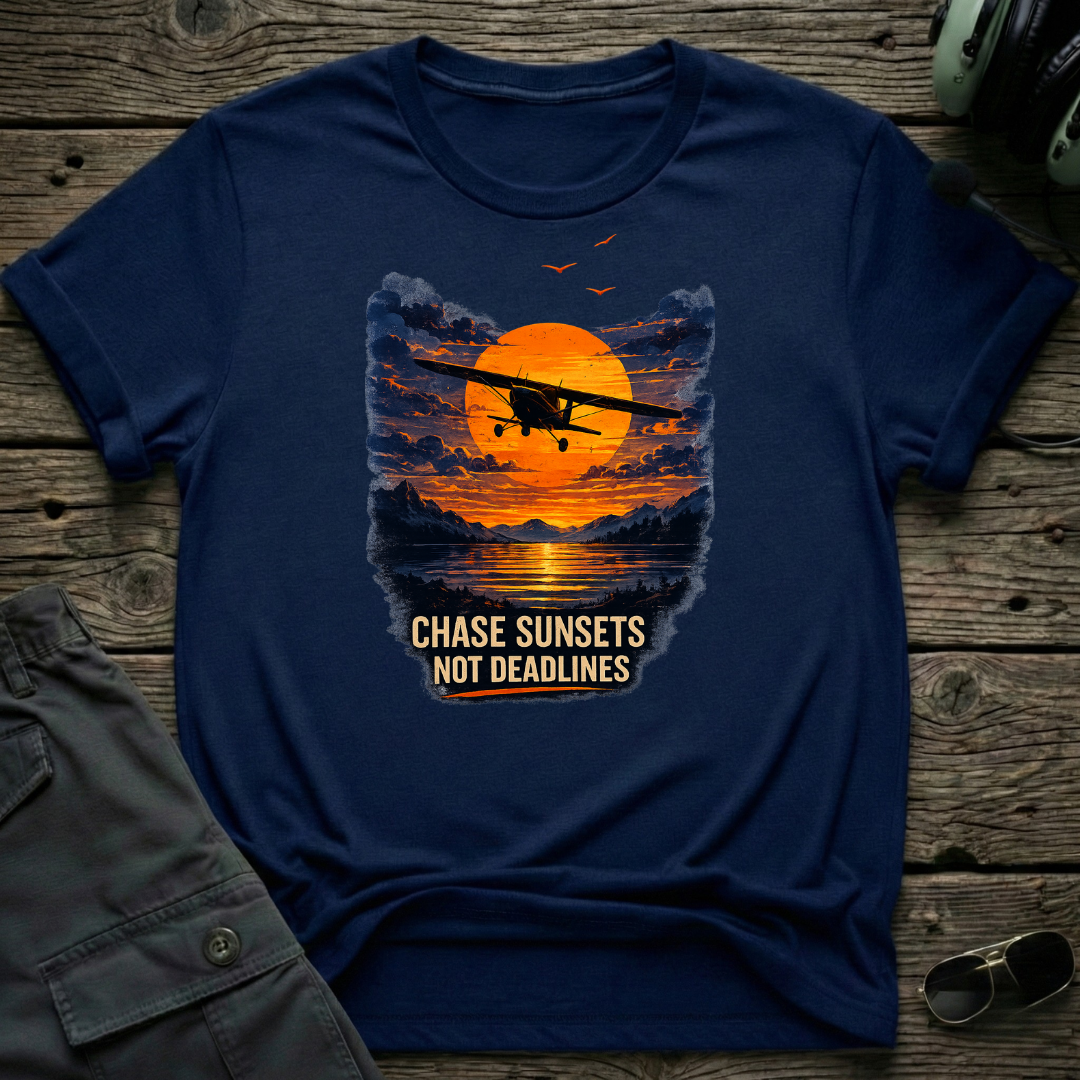 Chase Sunsets Not Deadlines T-shirt