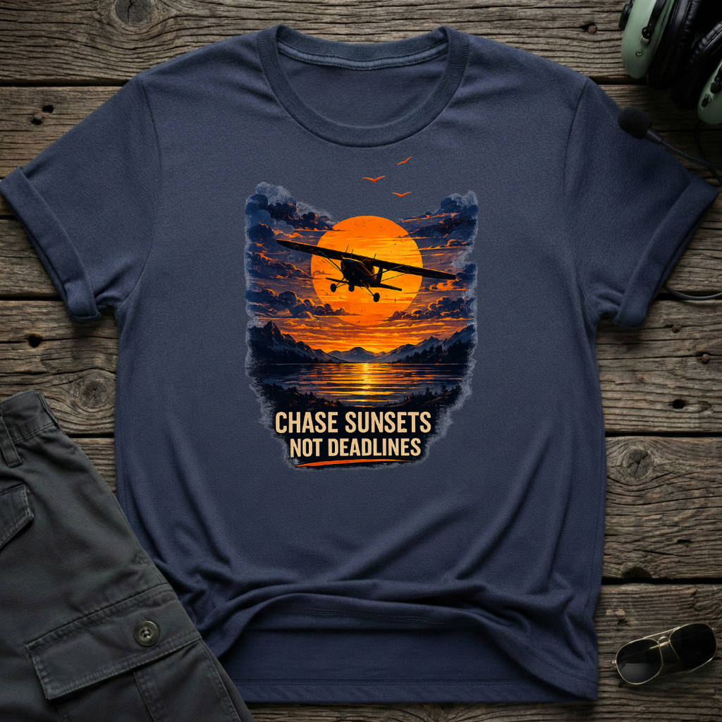 Chase Sunsets Not Deadlines T-shirt