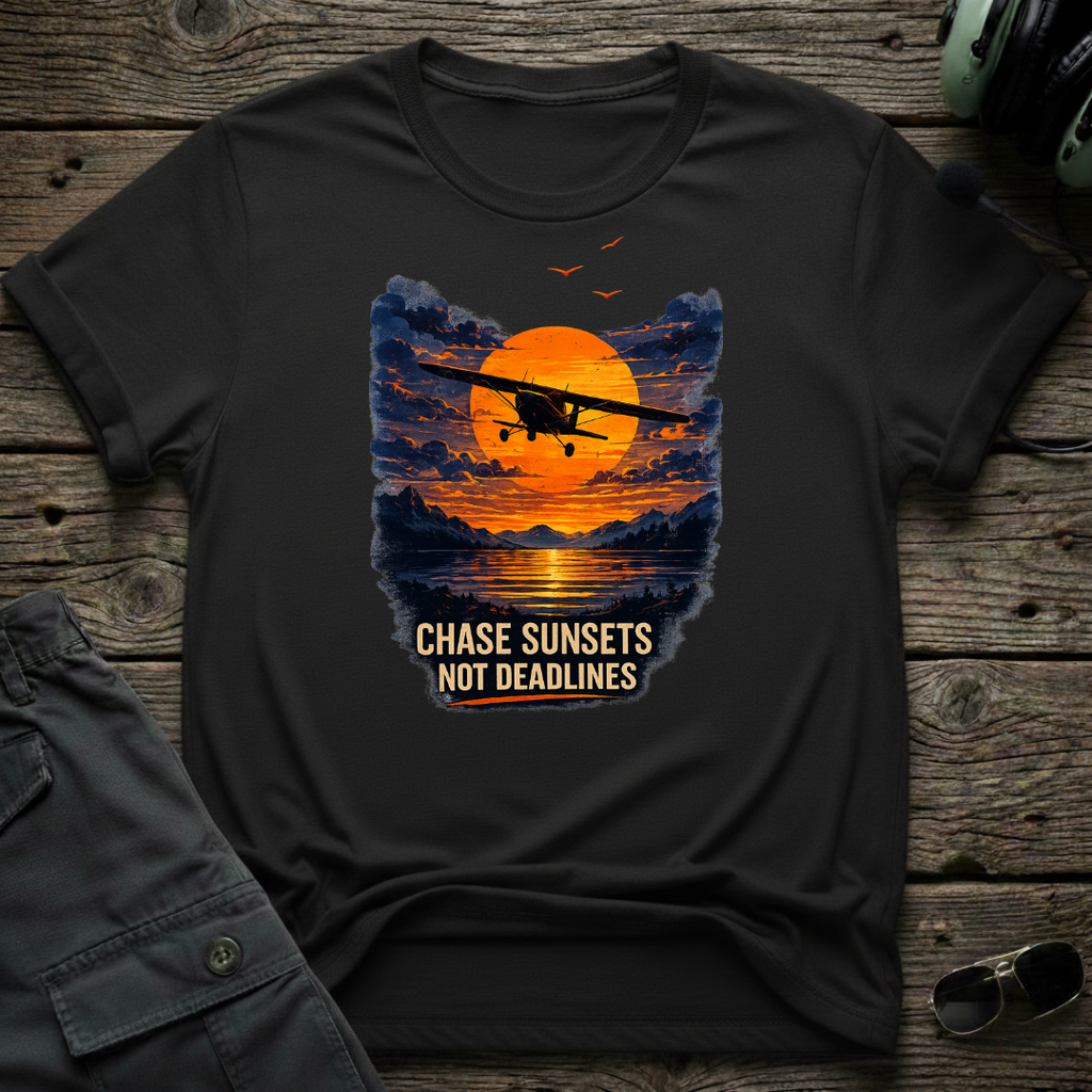 Chase Sunsets Not Deadlines T-shirt