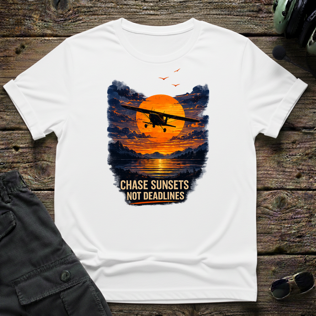 Chase Sunsets Not Deadlines T-shirt
