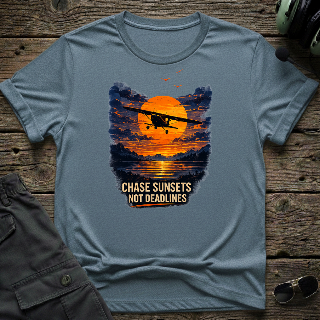 Chase Sunsets Not Deadlines T-shirt