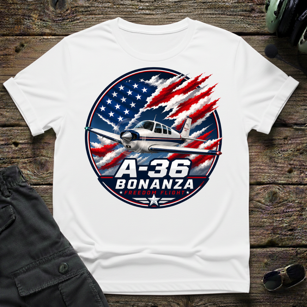 A-36 Bonanza Freedom Flight T-shirt