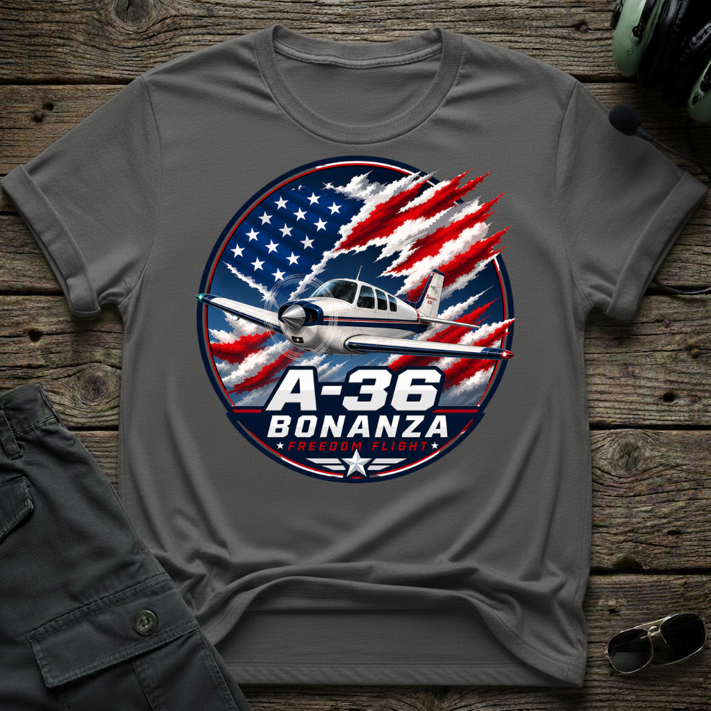 A-36 Bonanza Freedom Flight T-shirt