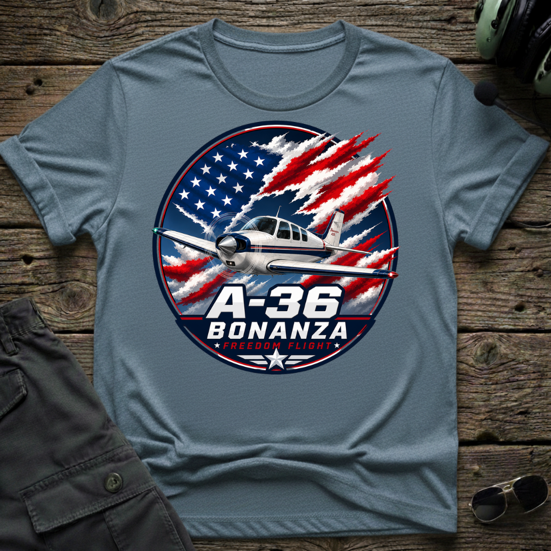 A-36 Bonanza Freedom Flight T-shirt