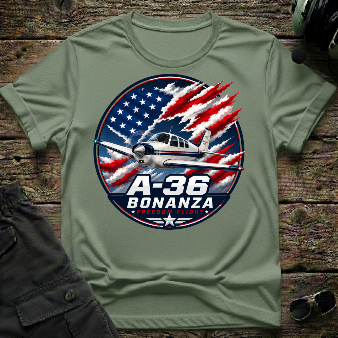 A-36 Bonanza Freedom Flight T-shirt