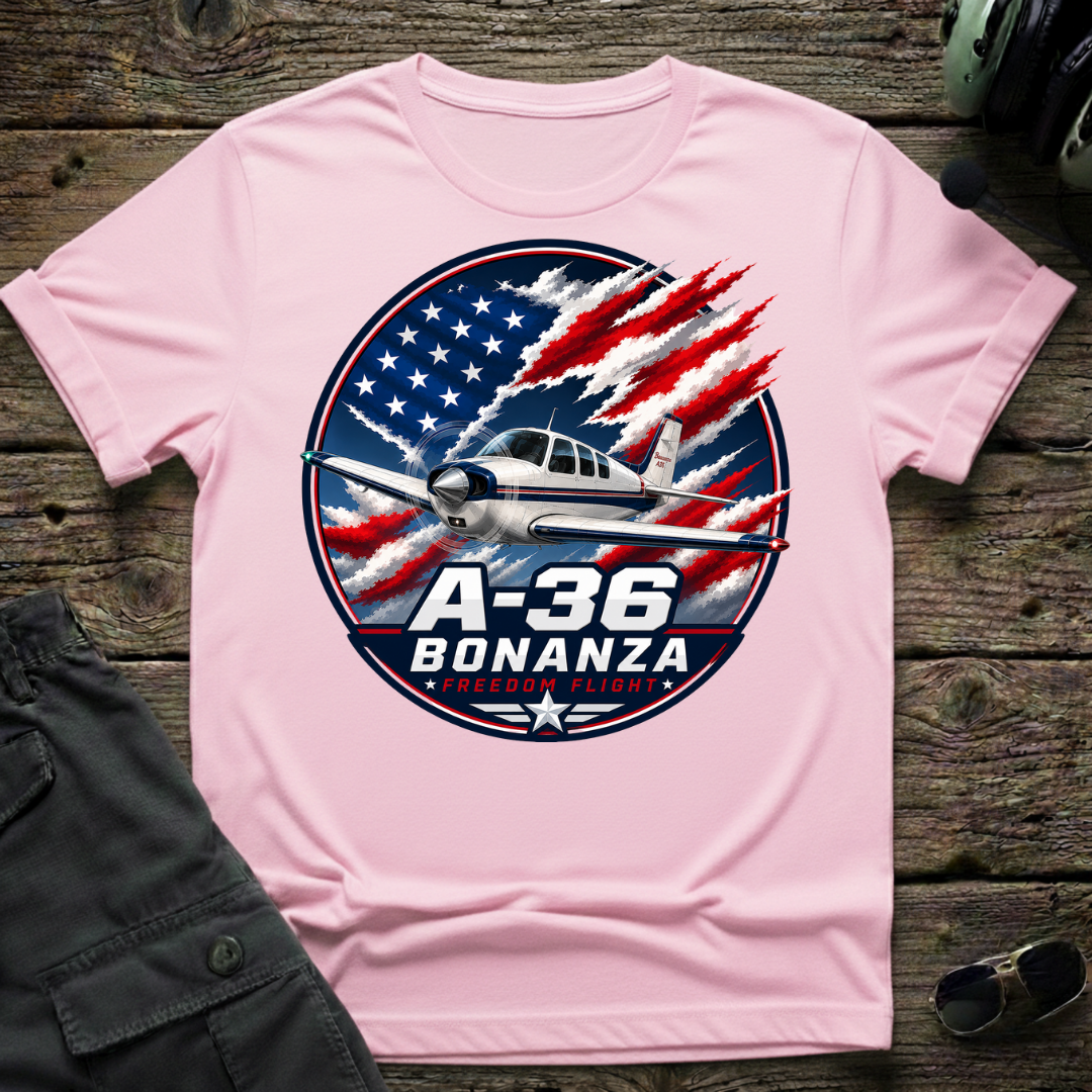 A-36 Bonanza Freedom Flight T-shirt