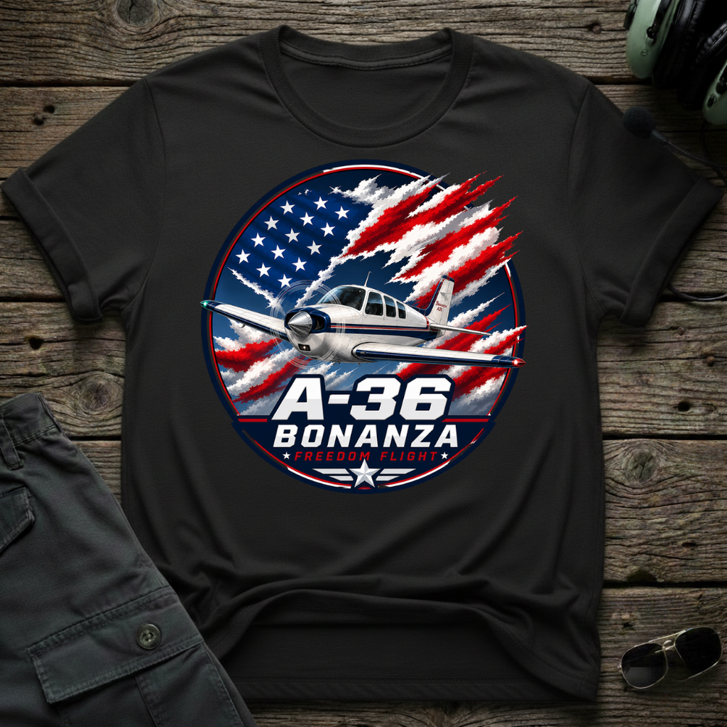 A-36 Bonanza Freedom Flight T-shirt