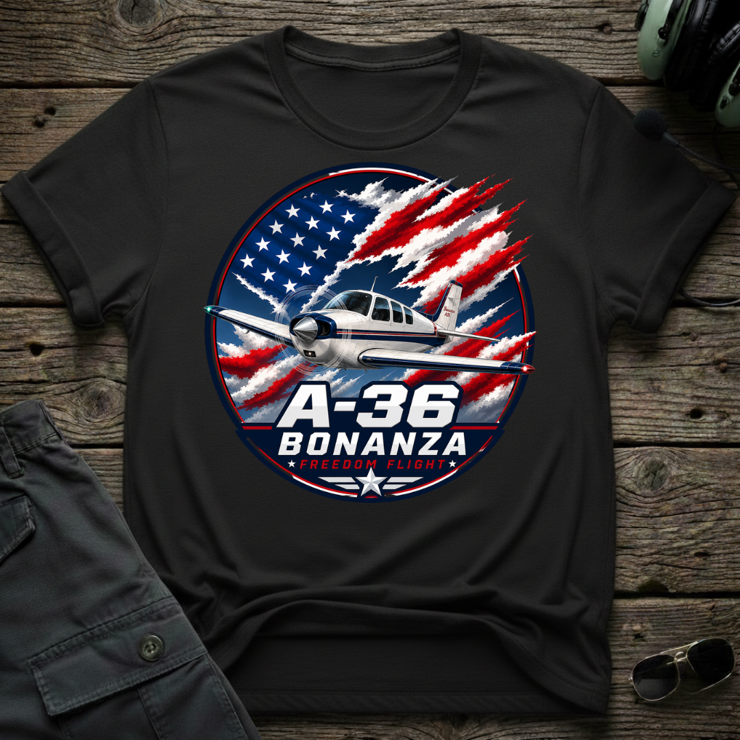 A-36 Bonanza Freedom Flight T-shirt