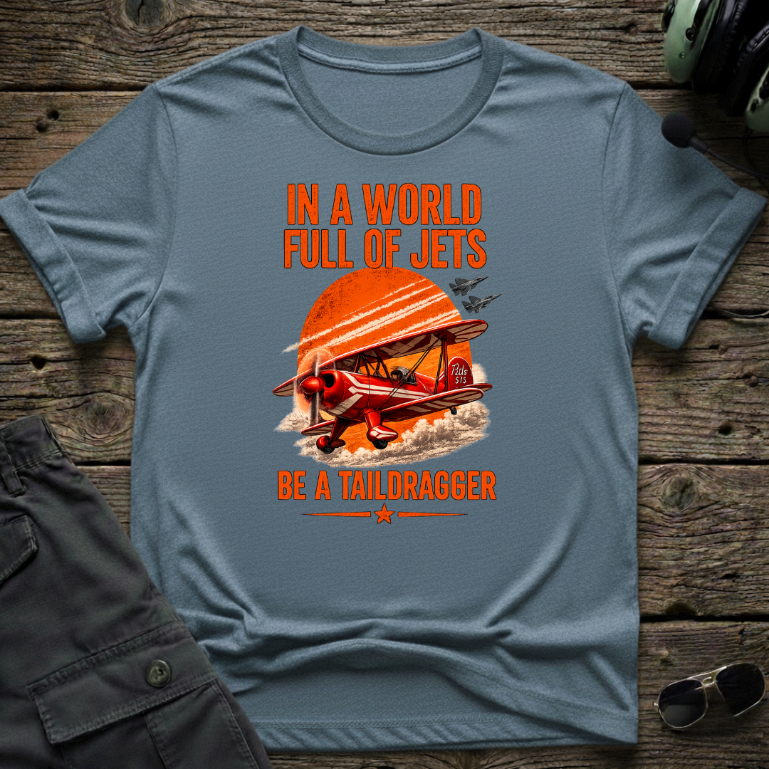 Pitts Be A Taildragger T-shirt - Aviation & Military Graphic Tee | Cleared 4 Tees