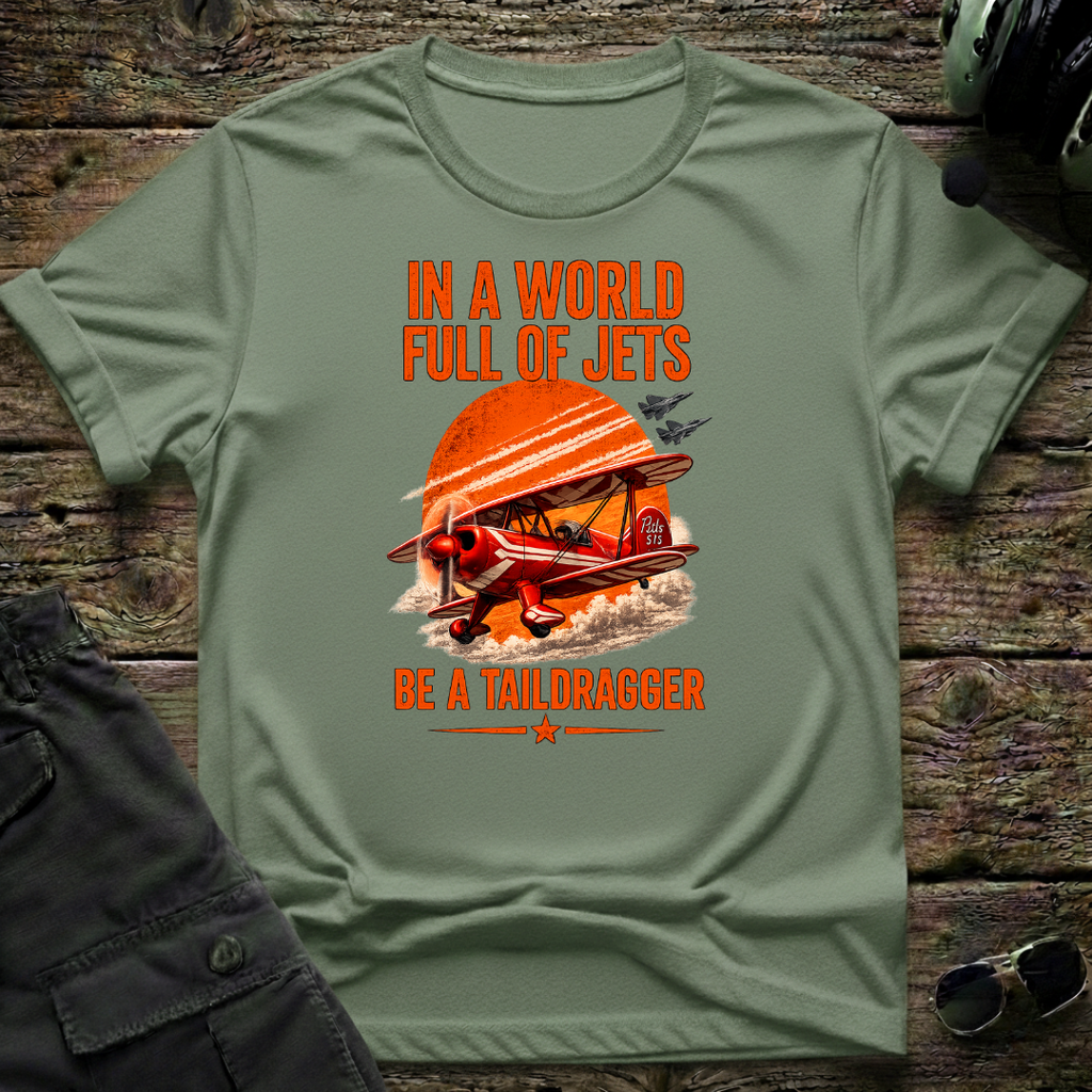 Pitts Be A Taildragger T-shirt - Aviation & Military Graphic Tee | Cleared 4 Tees