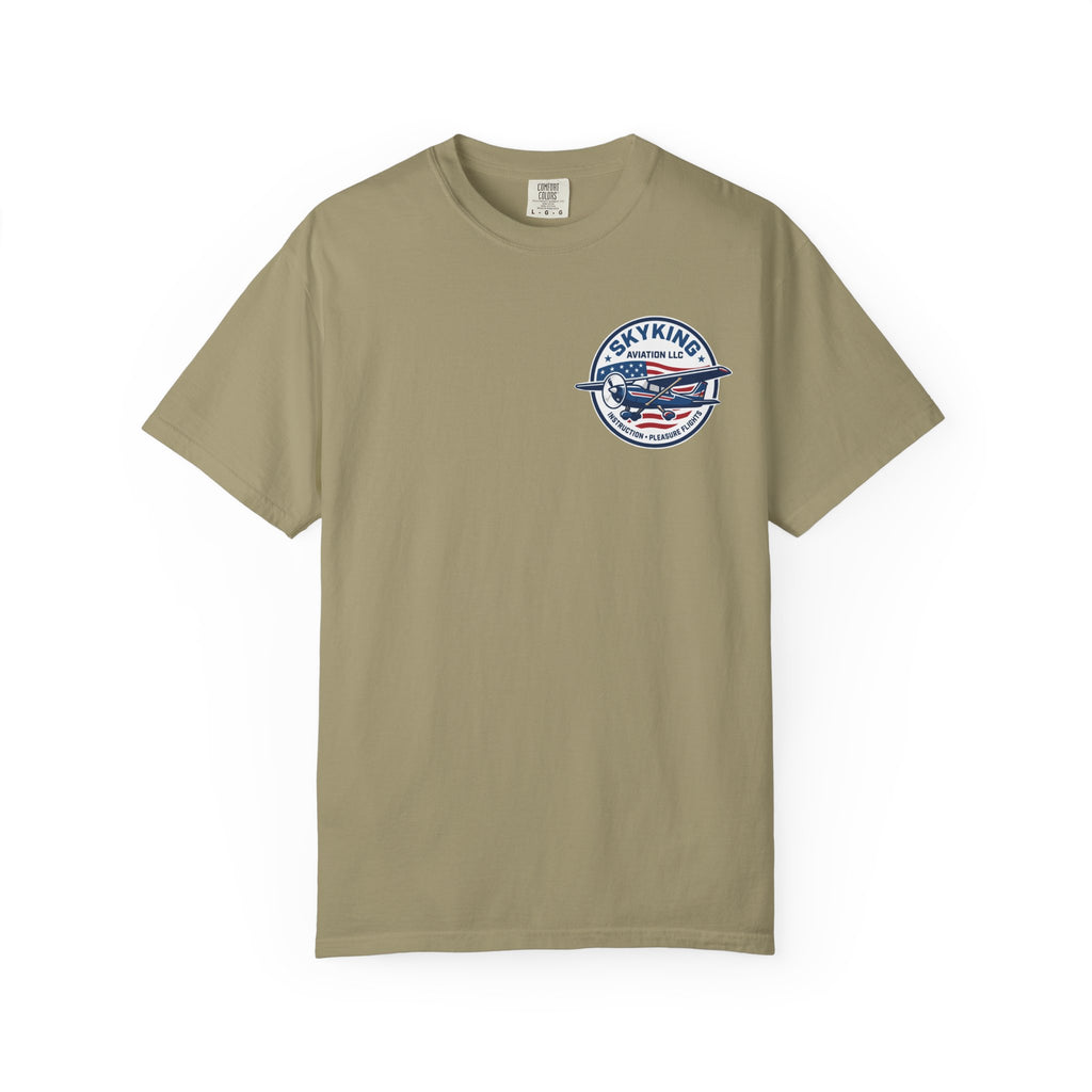 Sky King 2 Sided- Special Order lifestyle shot - Gildan 64000 ring-spun cotton aviation shirt