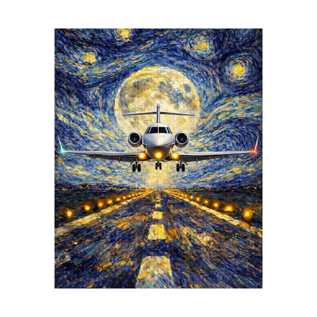 Gulfstream Starry Night Matte Poster