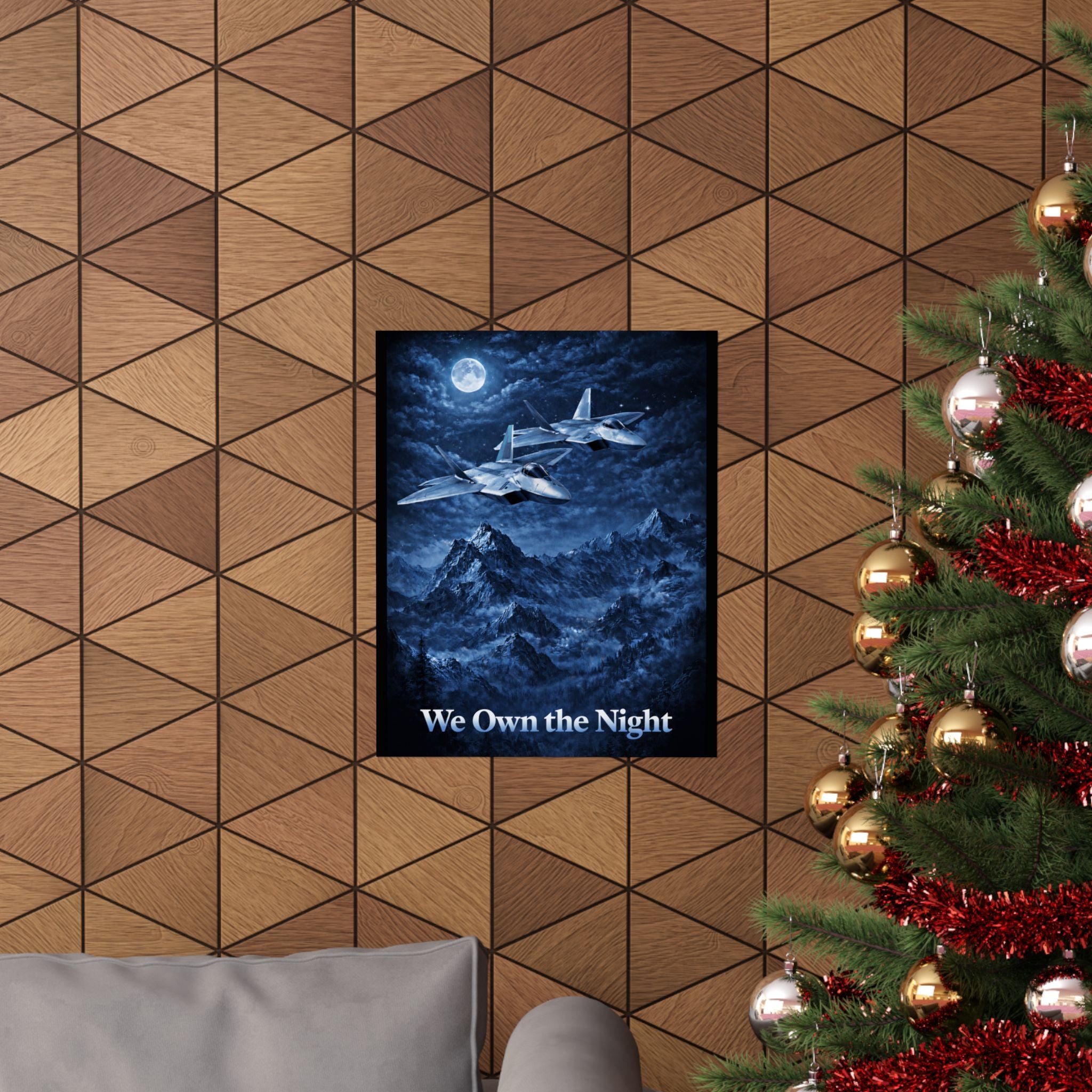 We Own the Night Jet Fighter Matte Poster — Military Aviation Wall Art
