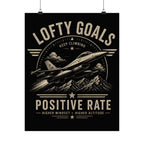 Lofty Goals "Positive Rate" Aviation Poster – Motivational Jet Plane Wall Art