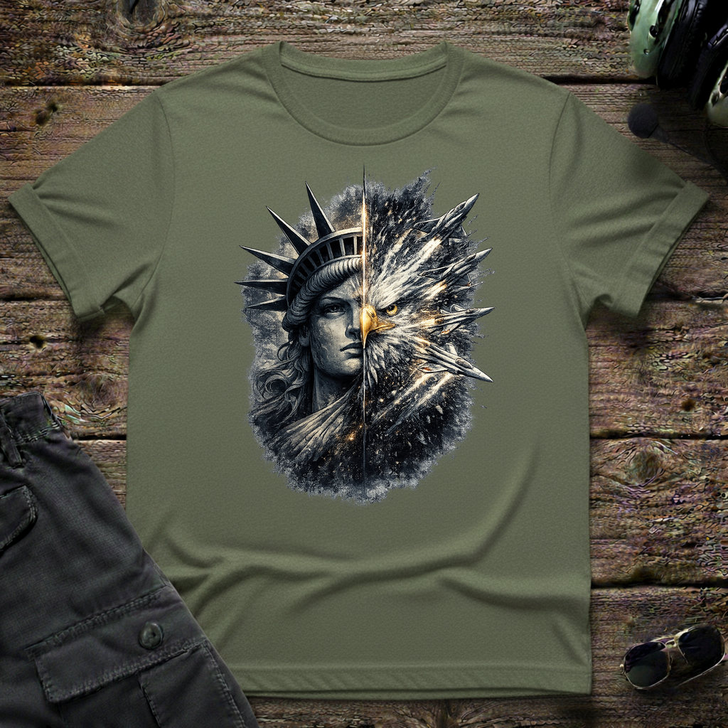 Liberty Burst lifestyle shot - Gildan 64000 ring-spun cotton aviation shirt