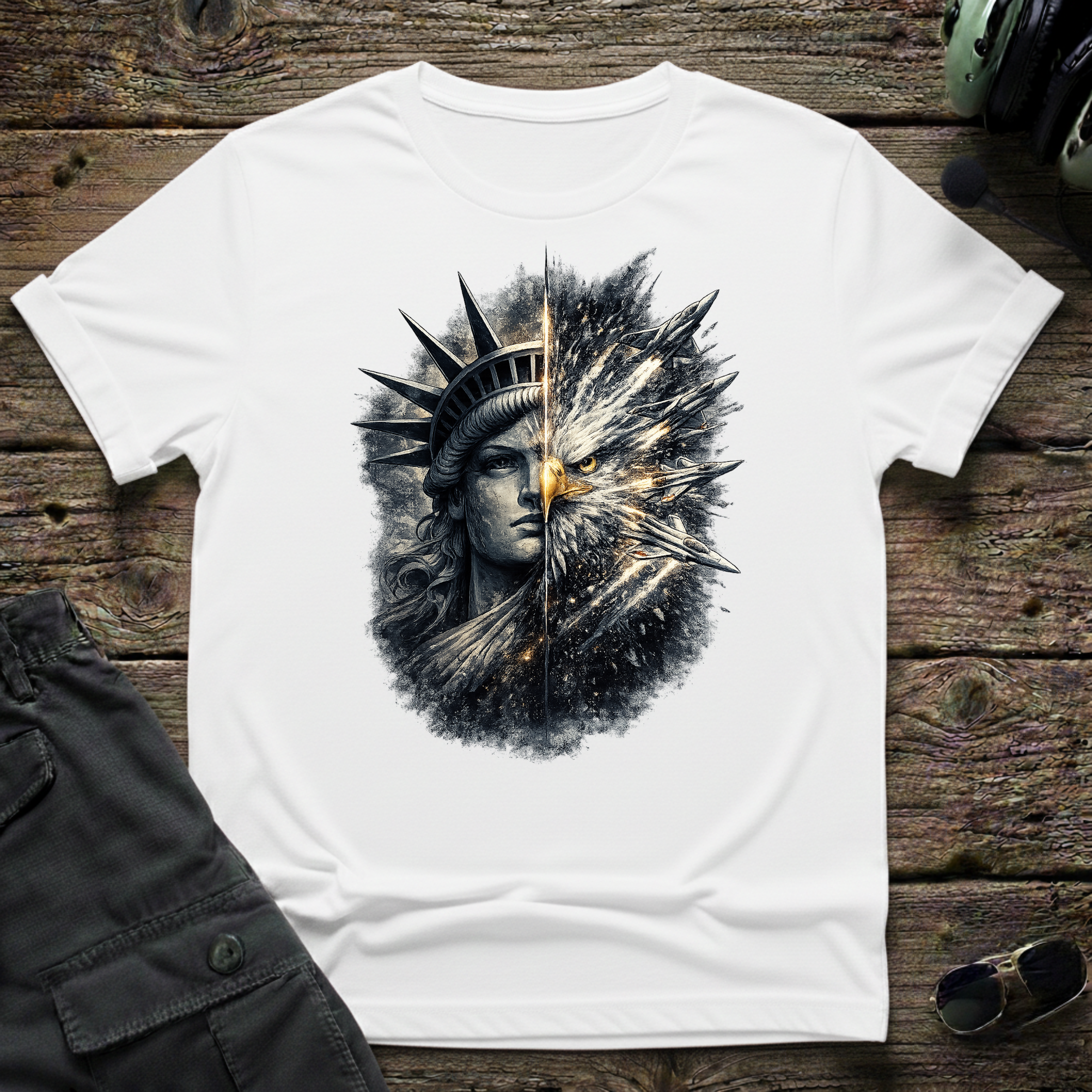 Liberty Burst unisex t-shirt - perfect gift for aviation lovers